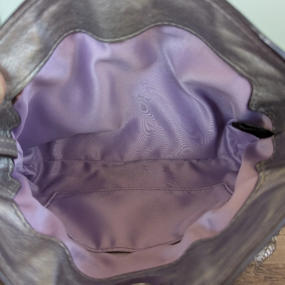 Vintage Y2K Coach Mini Purple Pochette Bag - Picture 9 of 10